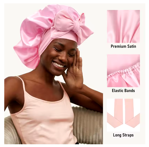 HaylesHair Monogram Reversible Satin Bonnet