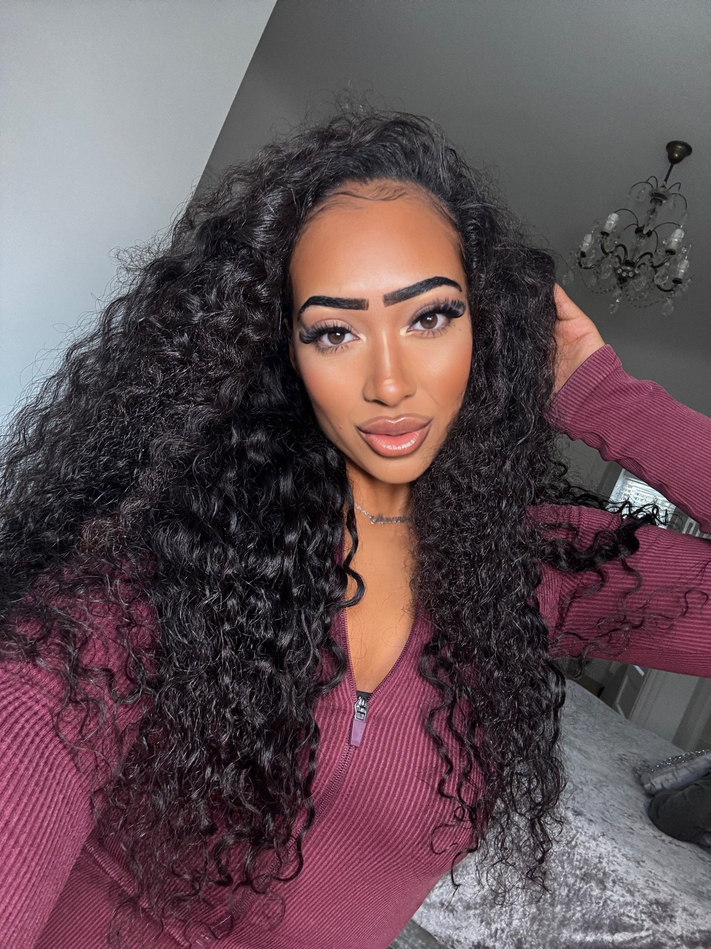 The Raw Indian Curly Half Wig