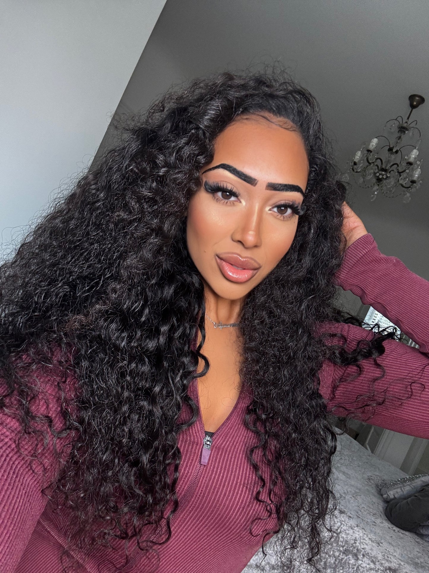 The Raw Indian Curly Half Wig