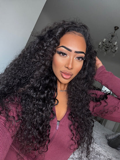The Raw Indian Curly Half Wig