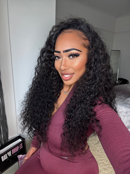 The Raw Indian Curly Half Wig