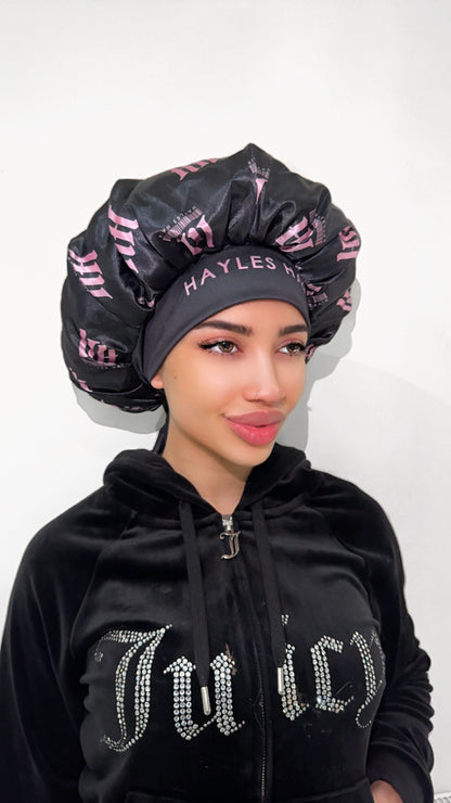 HaylesHair Monogram Reversible Satin Bonnet